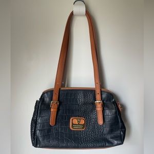 🌸2/$20🌸 Valentina Black / Brown Leather Handbag - New Condition